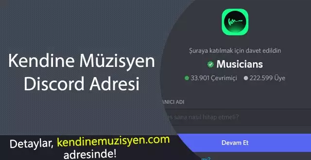 kendine muzisyen discord adresi ve kanallari